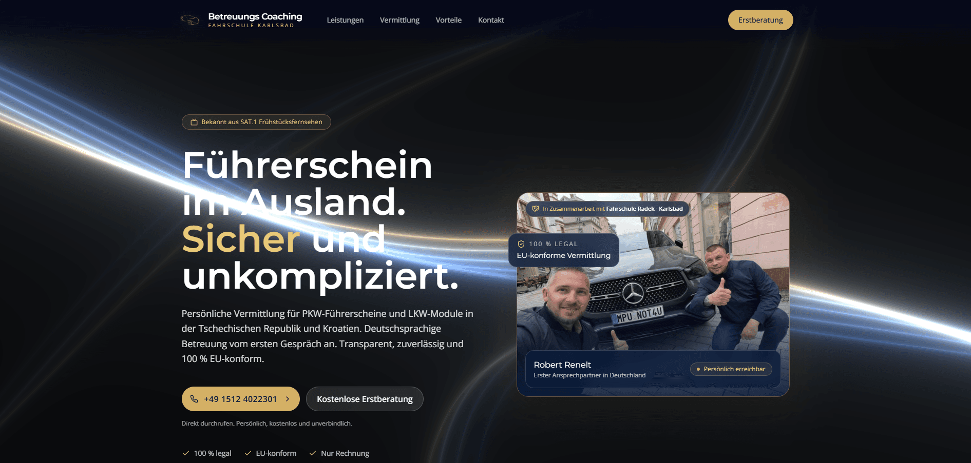 Betreuungs Coaching Website Screenshot